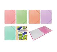 Carpeta pp espiral 30 fundas pastel