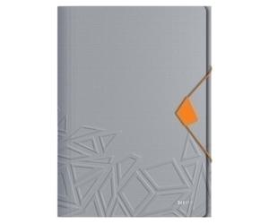 CARPETA SOLAP.LEITZ URBAN CHIC PP A4 GRI - Pack de 10 unidades