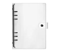 Carpeta transparente de hojas sueltas PVC, tamaño A5 y A6, for guardar archivos, 5 unidades para Documentos(Black-A5)