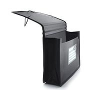 Carpeta XXL - Tamaño A5 con Fuelle de Tela de Gran Capacidad y Cierre de Gomas en Colores SUPRA (Negro Supra)