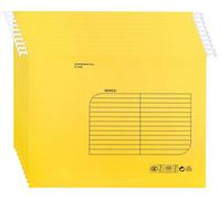 Carpetas colgantes con separadores y tarjetas, 25 unidades, color amarillo, para la organización de la oficina
