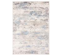 Carpeto Alfombra Salón 160x220cm Crema Azul Abstracto Suave Suelo Radiante | Alfombra para Dormitorio Comedor Oficina Beige Fácil de Limpiar Resistente a Detergentes Pelo Corto Sintético Moderno Vistoso
