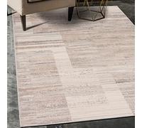 Carpeto Grande Alfombra Salón 200x300cm Crema Abstracto Suave Pelo Corto | Alfombra para Dormitorio Comedor Oficina Beige Suelo Radiante Fácil de Limpiar Resistente a Detergentes Sintético Moderno