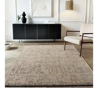 Carpetsale24, Alfombra Algodón Chenille Beige 160x230 cm Lavable, Estilo Boho, Vintage Kelim, Pelo Corto, Antideslizante, Suave, Monocromático Mélange, para Sala, Dormitorio, Oficina y Cocina