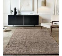 Carpetsale24, Alfombra Algodón Chenille Marrón 240x340 cm Lavable, Estilo Boho, Vintage Kelim, Pelo Corto, Antideslizante, Suave, Monocromático Mélange, para Sala, Dormitorio, Oficina y Cocina
