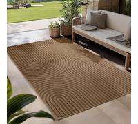Carpetsale24 Alfombra para Interior y Exterior - Robusta, Resistente a la Intemperie y fácil de Limpiar, con Efecto de Yute Natural, Ideal para salón, Cocina, terraza, jardín y balcón, 140x200 cm