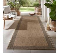 Carpetsale24 Alfombra para Interior y Exterior - Robusta, Resistente a la Intemperie y fácil de Limpiar, con Efecto de Yute Natural, Ideal para salón, Cocina, terraza, jardín y balcón, 80x250 cm