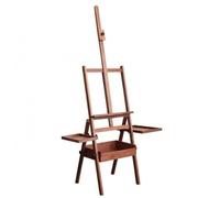 CarpNettore Caballete de Arte Ajustable Caballete Atril Soporte Trípode con Caballete de Suelo Plegable y Caja de Almacenamiento, Caballete De Madera Con Bandeja, Color Retro