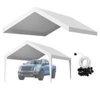 Carport Zeil - Lona de reemplazo para carport - Cubierta para toldo - Lona para techo de carport - Blanco - 3,6 x 6 metros