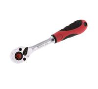 carraca roja Gedore de 1/4" con palanca de cambio y botón de bloqueo