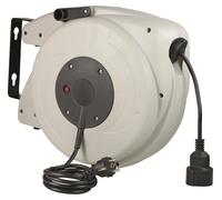 Carrete automático de cable de 20 metros, enrollador de extensión, cable H05VV-F 3G1.5, uso interior, grado de protección IP20