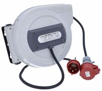 Carrete automático para cable CEE, 10 metros, con cable enrollable de extensión H07RN-F 5G1.5, grado de protección IP44