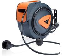 Carrete automático para cables – Bobina de cable eléctrico – Organización del taller – Giratorio de 180 grados – 20 metros – Negro