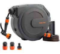 Carrete automático para manguera - Carrete para manguera de jardín - Carrete de pared - Manguera retráctil - Caja para manguera - Longitud: 30 metros