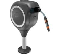 Carrete automático para manguera GARDENA RollUp M, longitud de 20 metros, manguera de 13 mm, color blanco