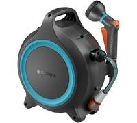 Carrete automático portátil GARDENA MoveMatic, manguera de 12,5 m de longitud y 8,5 mm de diámetro, manguera de conexión de 1,5 m, pistola de riego Classic