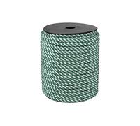 CARRETE CUERDA HELICOIDAL 10MM 50 M. BCO/VERDE - Unid: 1