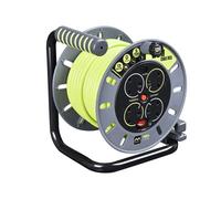 Carrete De Cable Abierto Masterplug PRO-XT 240V 13A 4-Enchufes 25m MSTOMU25134