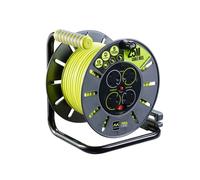 Carrete De Cable Abierto Masterplug PRO-XT 240V 13A 4-Enchufes 50m MSTOLU50134