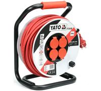 Carrete de cable de extensión de 50 m, 4 tomas, 3 x 2,5 mm² - YT-8108