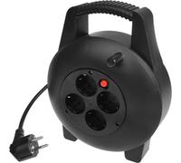 Carrete de cable Schuko, 4 tomas, 15 metros, 3 x 1,0 mm²