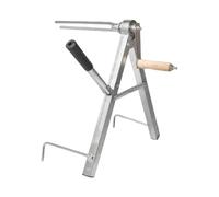Carrete de manguera de metal manual, enrollador de manguera plegable con manivela para agricultura y riego, robusto soporte para manguera de riego por y mangueras de bomberos, construcción