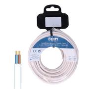 Carrete de manguera plana H03VV-F 2 x 0,75 mm², 20 m - Ideal para uso en exteriores, riego y aplicaciones eléctricas.