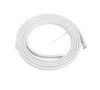Carrete de manguera tubular H05VV-F 3G 2,50 mm² blanca, 25 m - Ideal para conexiones eléctricas y uso en exteriores.