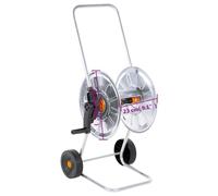 Carrete de rollo para manguera de 50 m 1/2" o 35 m 3/4" acero