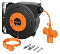 Carrete eléctrico retráctil, 20 metros, para montaje en pared
