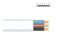 CARRETE MANGUERA PLANA 3 x 1,00 mm² BLANCA, 15 m