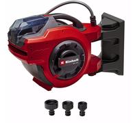 Einhell Power X-Change - Carrete de manguera retráctil montado en la pared (sin manguera), retracción automática de manguera alimentada por pilas, gira 180°, manguera de conexión de 1,5 m, GE-HR 18/30