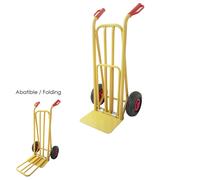 Carretilla almacen / sacos con pala abatible ruedas neumáticas llant