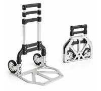 Carretilla de Mano portátil Plegable y Extensible con Ruedas | Carro de Transporte Aluminio Ligero | con Cuerdas de Gomas Incluidas | Carga Capacidad máxima 75Kg | Carrito | hogar | Playa | Garaje