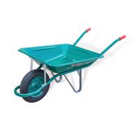 Carretilla de metal pintada verde 60 l