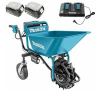 Carretilla eléctrica de ruedas Makita DCU180 con cuba - batería 5 Ah/18 V (2x18 V)