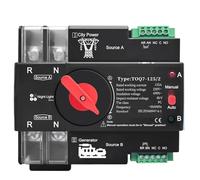Carril DIN trifásico 2P 3P 4P 63A 100A 125A 230V interruptor Selector eléctrico de transferencia automática de doble potencia ininterrumpido