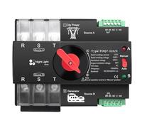 Carril DIN trifásico 3P 63A 100A 125A 220V 230V interruptor Selector eléctrico de transferencia automática de doble potencia ininterrumpido(125A)