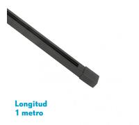 Carril para foco pindal negro 1m 2 hilos 2x100x3,5 cm