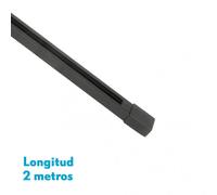 Carril para foco pindal negro 2m 2 hilos 2x200x3,5 cm