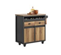 Carrito auxiliar de cocina con 2 cajones fkw122-sch sobuy es 87 cm