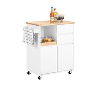 Carrito auxiliar de cocina con 2 cajones fkw123-wn sobuy es 42 cm