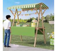 Carrito de alimentos portátil para negocios, puesto de vendedor plegable para mercado de agricultores, quiosco ligero para refrigerios/helados, marco de eventos ancho