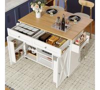 Carrito de cocina - Carrito de servicio - Carrito para servir - Carrito de cocina - Carrito de almacenamiento - Blanco - Diseño que ahorra espacio