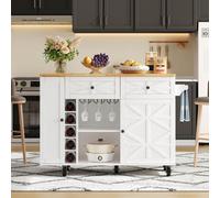 Carrito de cocina - Carro de servicio - Carrito para servir - Estante de cocina - Mueble de cocina - Mesa plegable de 70 cm