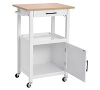Carrito de cocina con isla, de 45x59 cm, con ruedas, mesa de almacenamiento y un armario con una puerta
