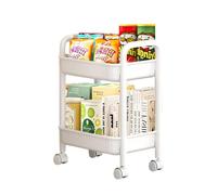 Carrito de cocina con ruedas - Carro de almacenamiento de 2 niveles, carrito de almacenamiento de cocina de secado rápido, carrito multiusos impermeable y antideslizante para productos para el cuidado