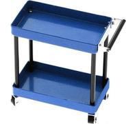 Carrito de herramientas pequeño con 2 niveles, ideal para guardar tornillos y abrazaderas. Adecuado para cabezales de tuercas (azul)