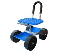 Carrito de jardín ajustable: asiento estable con ruedas, bandeja de herramientas desmontable, silla giratoria de 360 grados, comodidad ergonómica, apoyo a la movilidad al aire libre | Solución
