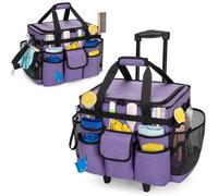 Carrito de limpieza con tapa, color lila, 41,9 x 29,2 x 33 cm